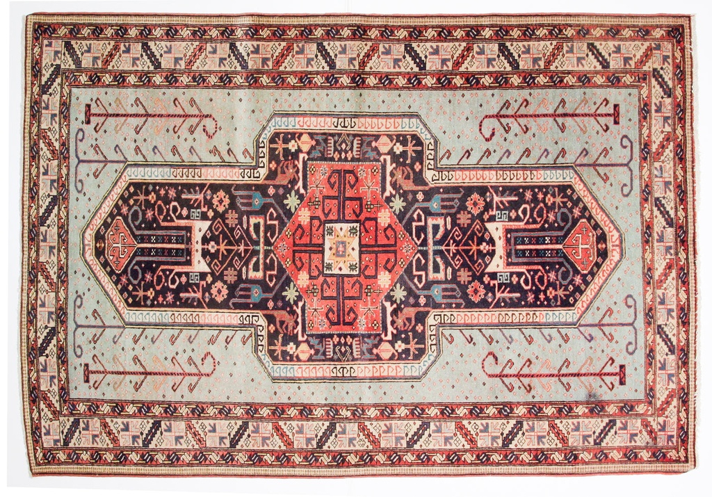 Alfombra caucásica rusa vintage