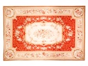 Tapiz Aubusson de lujo convertido en alfombra. Diseño floral clásico. Hecho a mano. Añade elegancia a cualquier habitación.