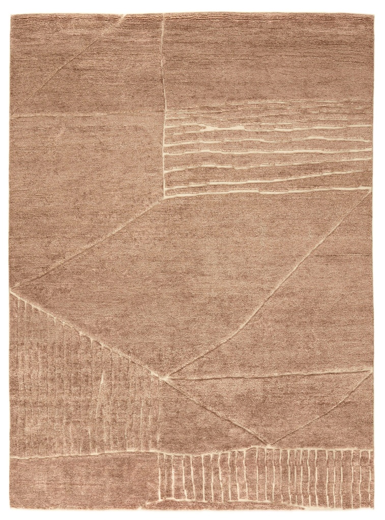 Alfombra artesanal estilo tribal - Landscape brown Fields