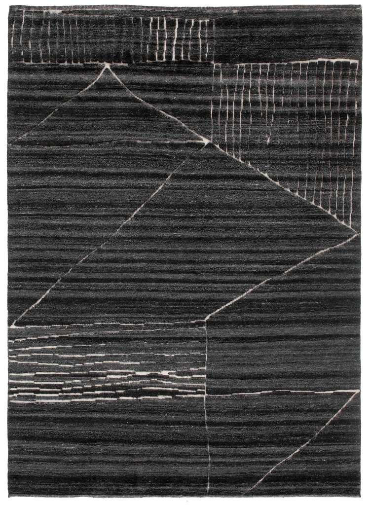 Alfombra artesanal estilo tribal - Landscape black Fields