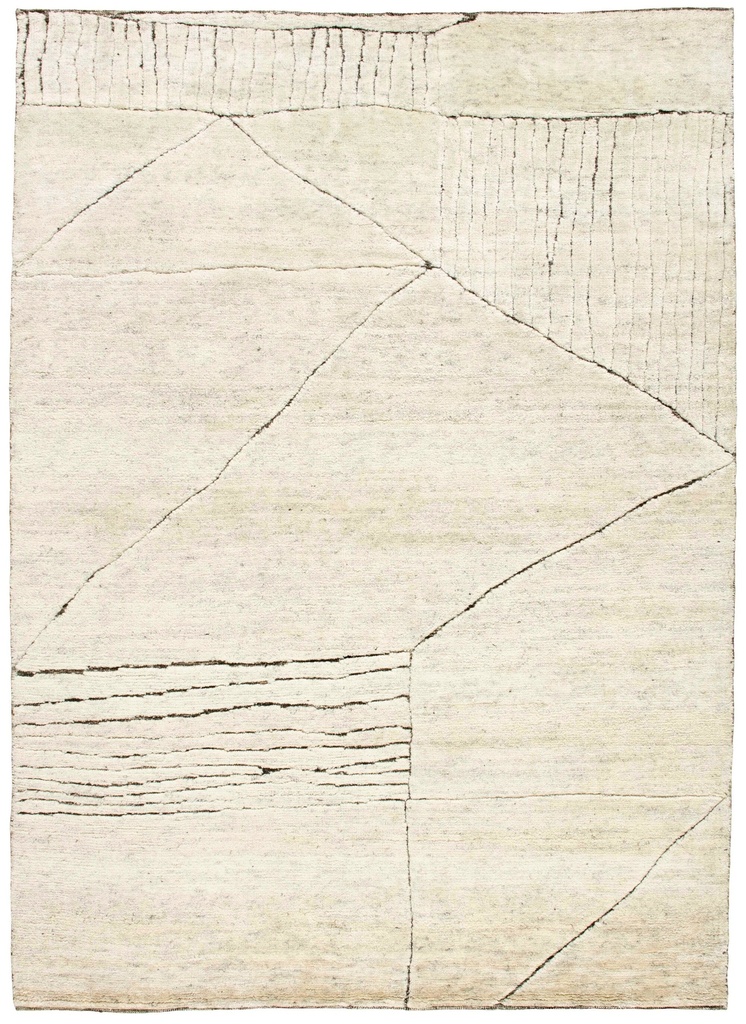 Alfombra artesanal estilo tribal - Landscape white Fields