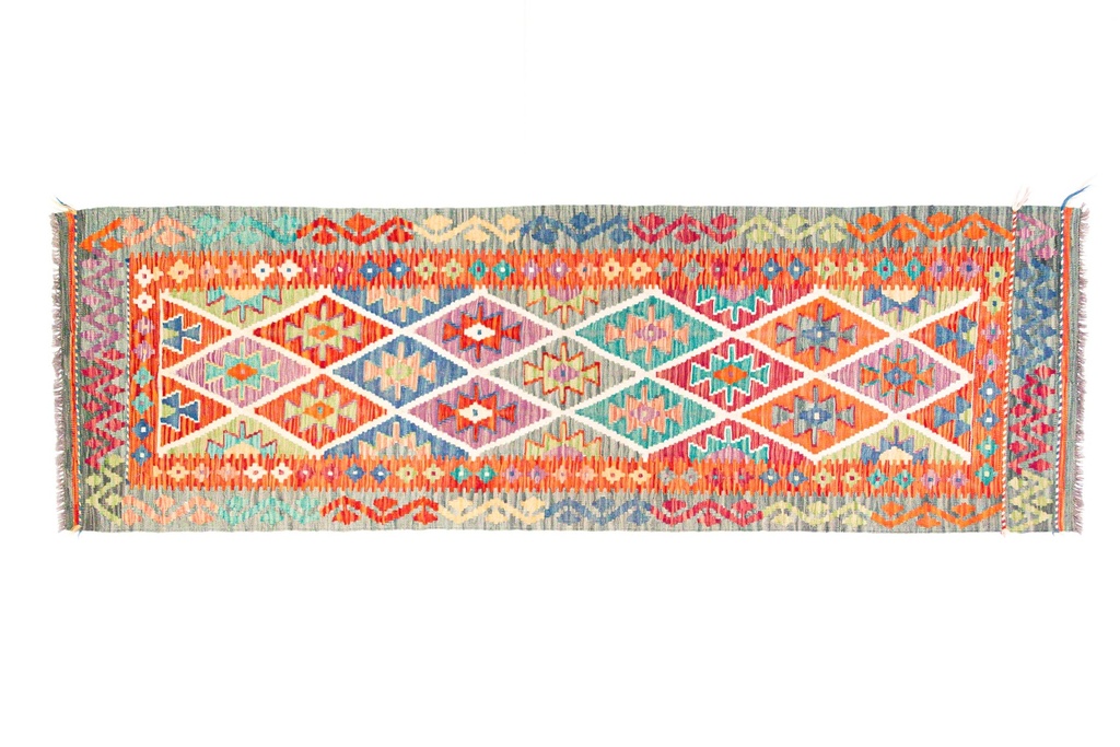 Kilim Afgano - 253x80cms