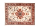 Alfombra clásica oriental Tabriz - lana y seda - 196x147cm