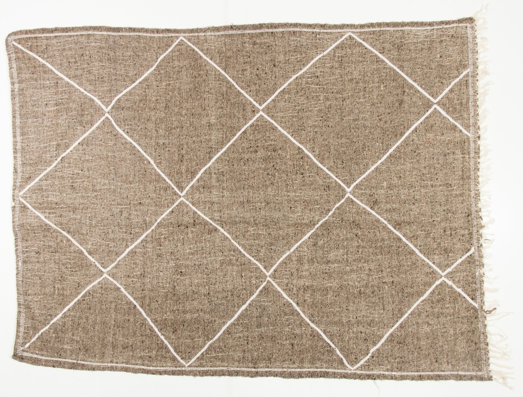 Kilim Bereber de rombos blancos - 173x130cm