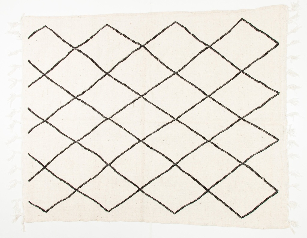 Kilim Bereber de rombos negros - 193x160cm