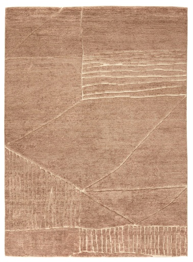 Alfombra artesanal estilo tribal - Landscape brown Fields