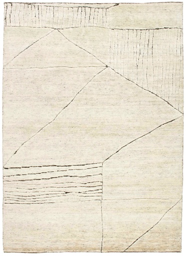 Alfombra artesanal estilo tribal - Landscape white Fields