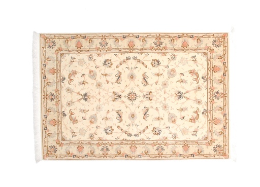 Alfombra clásica oriental Tabriz - lana y seda - 148x100cm