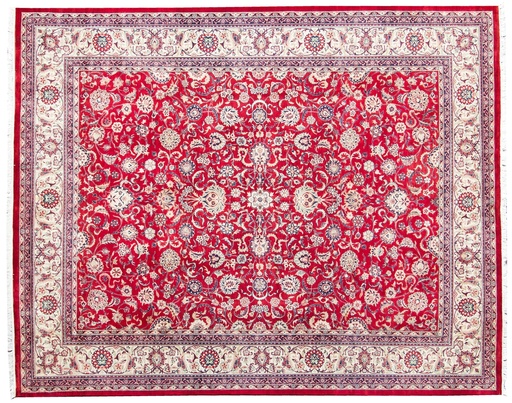 Alfombra clásica oriental Tabriz - lana y seda - 309x248cm