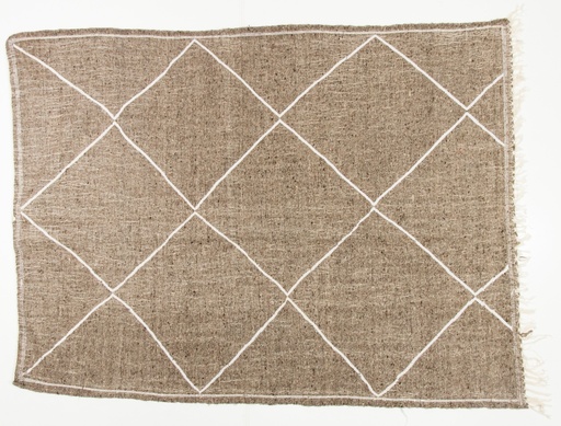 Kilim Bereber de rombos blancos - 173x130cm