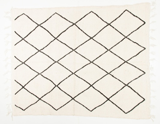 Kilim Bereber de rombos negros - 193x160cm