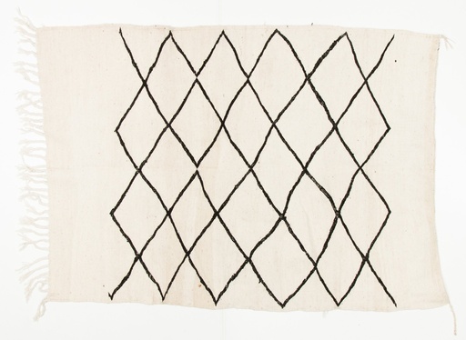 Kilim Bereber de rombos negros - 142x102cm