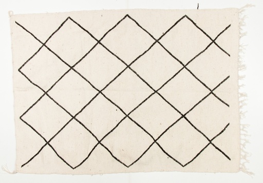 Kilim Bereber de rombos negros - 147x107cm